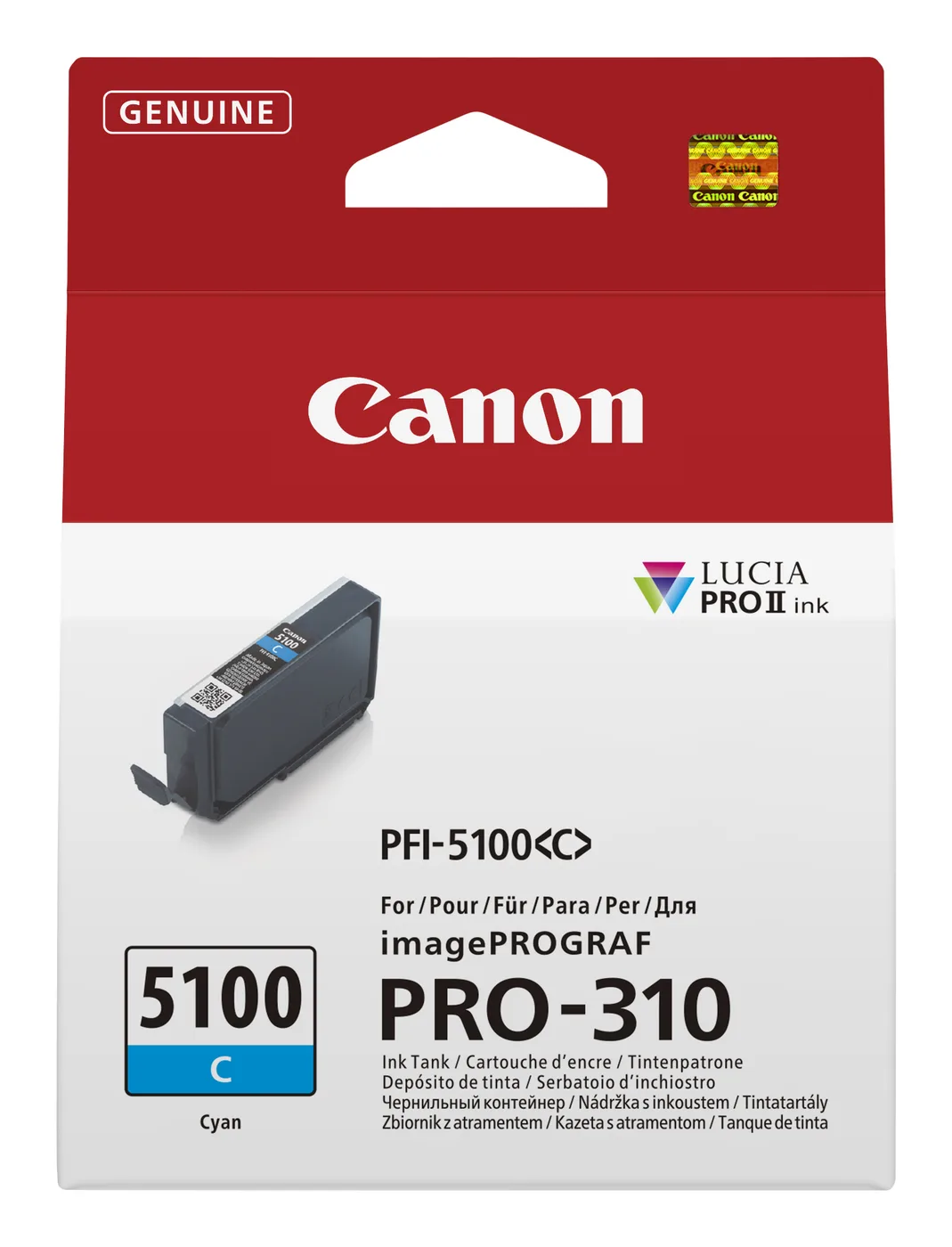Canon INK PFI-5100 C EUR CYAN INK/TANK — tusz