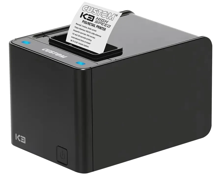 Custom K3 HIGH SPEED ETH USB 232 BLACK/CN — drukarka etykiet