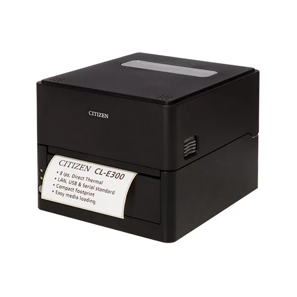 Citizen CL-E300 PRINTER LAN USB SERIAL/BLACK EN PWR 300DPI DT 5IN IN — drukarka etykiet