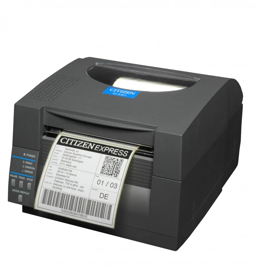 Citizen CL-S521II PRINTER DT BLACK/UK/EN PLUG IN — drukarka etykiet