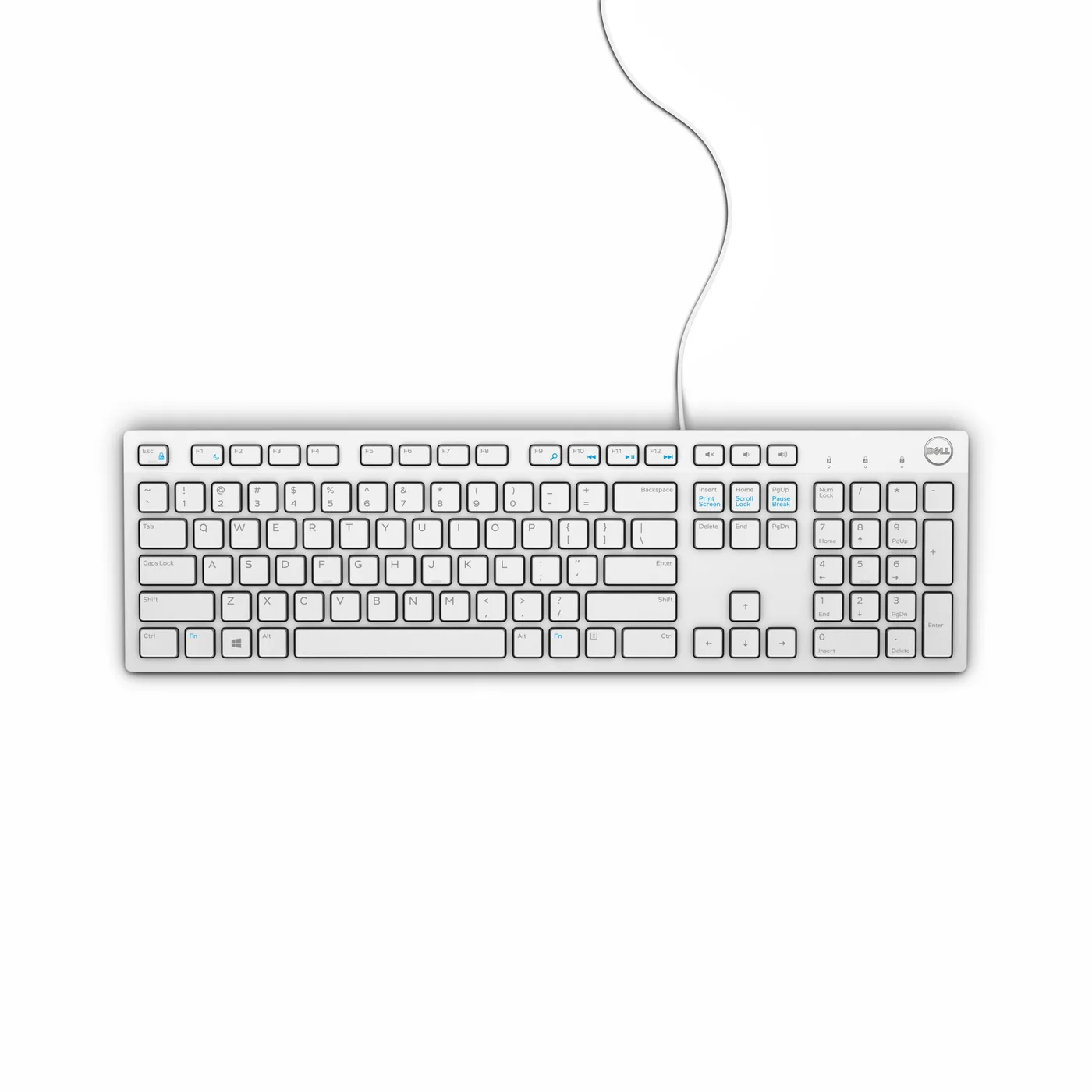 DELL MULTIMEDIA KEYBOARD-KB216 - US INTERNATIONAL (QWERTY) - WHITE — klawiatura