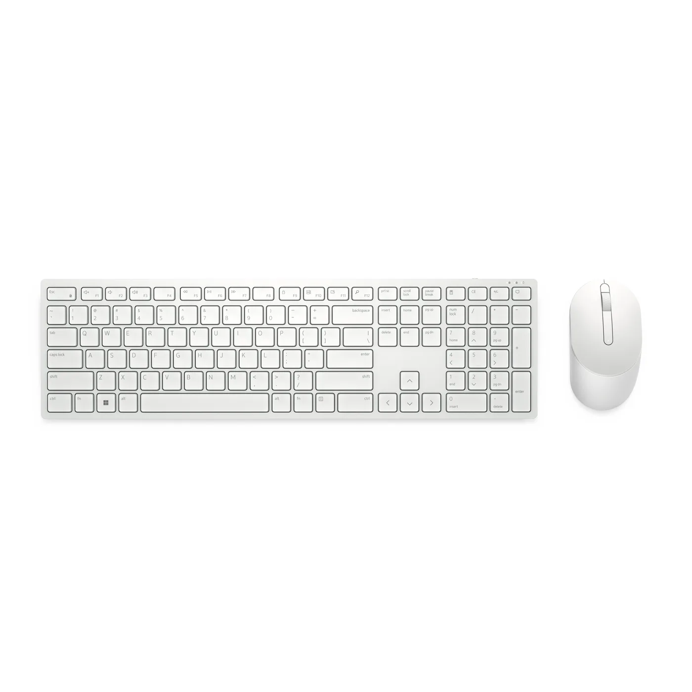 Dell Pro Wireless Keyboard and Mouse - KM5221W - US International (QWERTY) - White — klawiatura