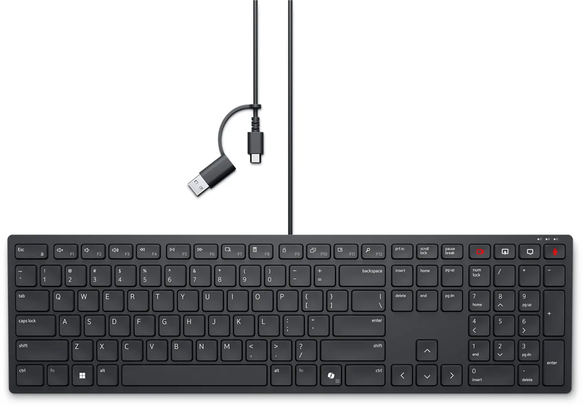 Dell Wired Collaboration Keyboard - KB525C - US International (QWERTY) — klawiatura