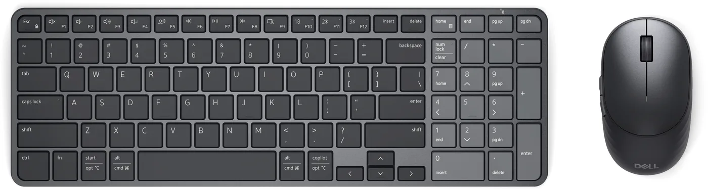 Dell Pro 7 Rechargeable Compact Keyboard and Mouse - KM746 - US International (QWERTY) — klawiatura