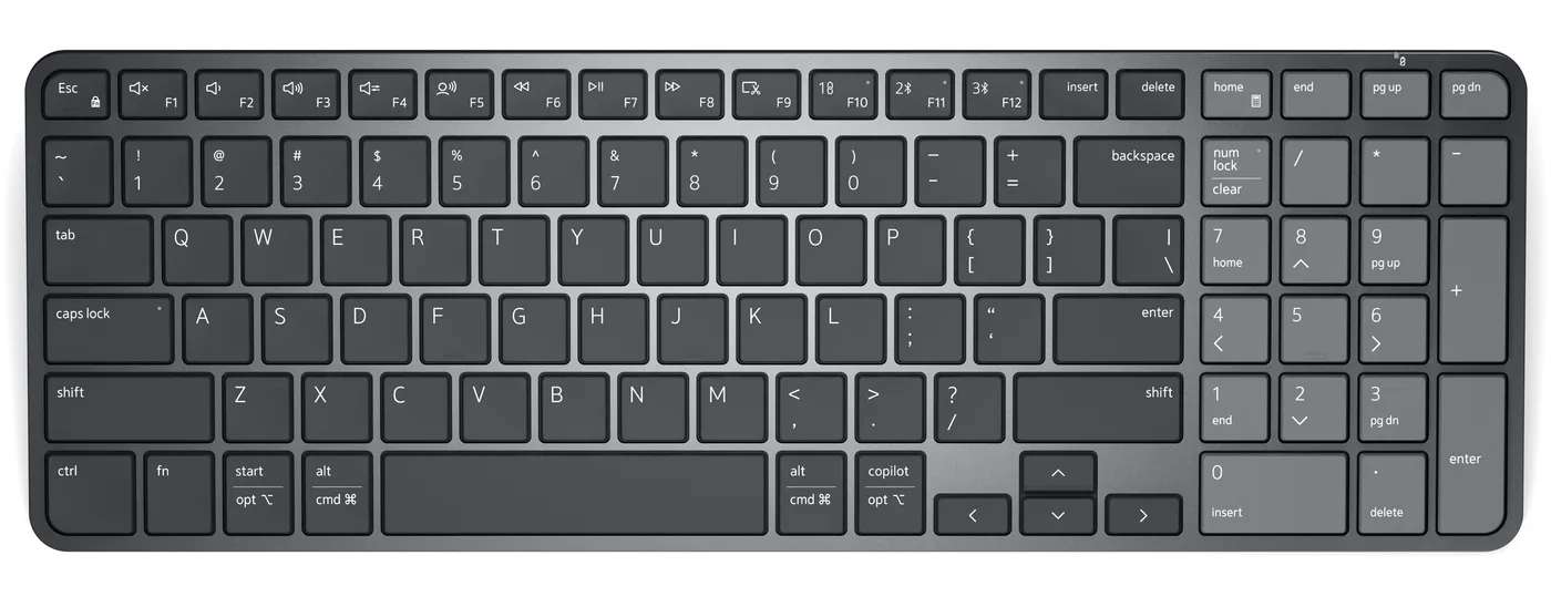 Dell Pro 7 Rechargeable Compact Keyboard - KB746 - US International (QWERTY) — klawiatura
