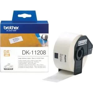 Brother DK SINGLE LABLE ROLLS/F/ QL-500/550 400PCS/RL 38X90MM — materiał do drukarek etykiet