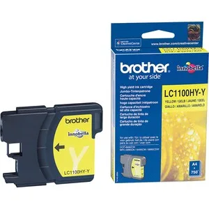Brother LC-1100HYY INK CARTRIDGE YELLOW/F/ MFC-6490CW 750 PGS — tusz