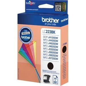 Brother LC-223BK BLACK INK CARTRIDGE/550 PAGES ISO STANDARDS 24711 — tusz