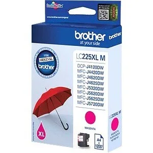 Brother LC-225XLM INK CARTRIDGE MAGENTA/1200 PAGES ISO STANDARDS 24711 — tusz