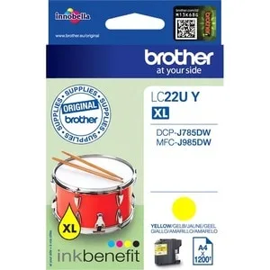 Brother LC-22UY INK CARTRIDGE YELLOW/F/MFC-J985DW 1200 PGS STD 24711 — tusz