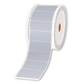 Brother PRE-CUT ROLL 50 X 25 MM -/SILVER METALLIC - PER ROLL OF 10 — materiał do drukarek etykiet
