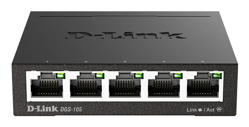 D-Link 5-PORT LAYER2 GIGABIT SWITCH — przełącznik LAN niezarządzalny 5 portów