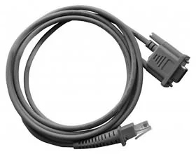 Datalogic Cable, RS-232, 9P, Female, Straight, CAB-327, Requires External Power, 6 ft