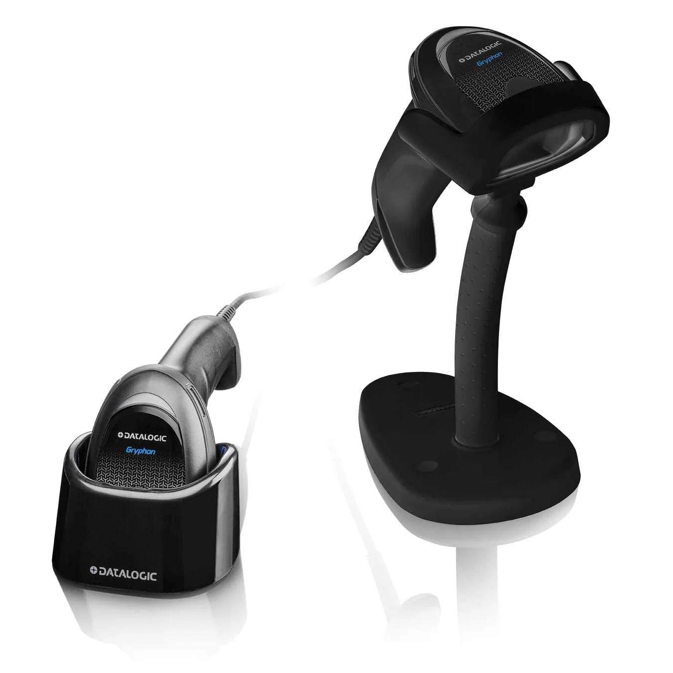 Datalogic Gryphon GBT4500, Kit, USB, Black, Disinfectant Ready Antimicrobial (Kit includes scanner, WLC4090-BK-BT-DRA base and USB cable 90A052258)