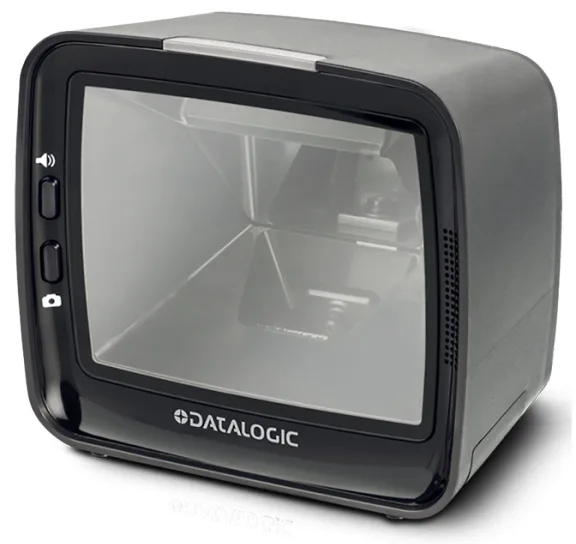 Datalogic Magellan 3450VSi, Kit, USB Keyboard Scanner, 1D/2D Model, Counter/Wall Mount, Power Brick/Cord (EU), Type A 4.5 m/15 ft Cable