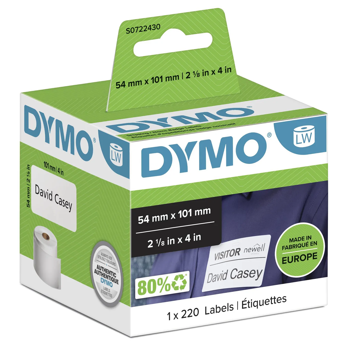 Dymo LW-LABELS 54X 101MM SHIPPING/WHITE 1X 220 PCS — materiał do drukarek etykiet