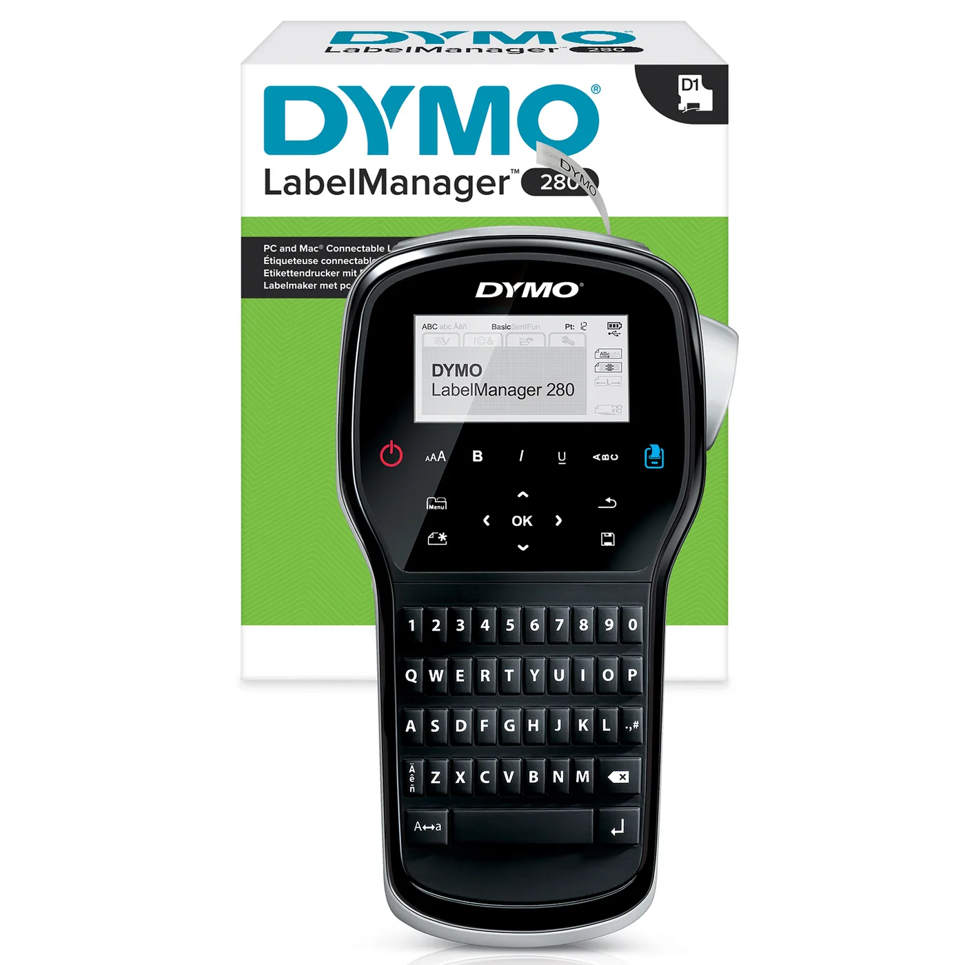 Dymo LABELMANAGER 280 QWERTZ/6MM/9MM/12MM TAPES