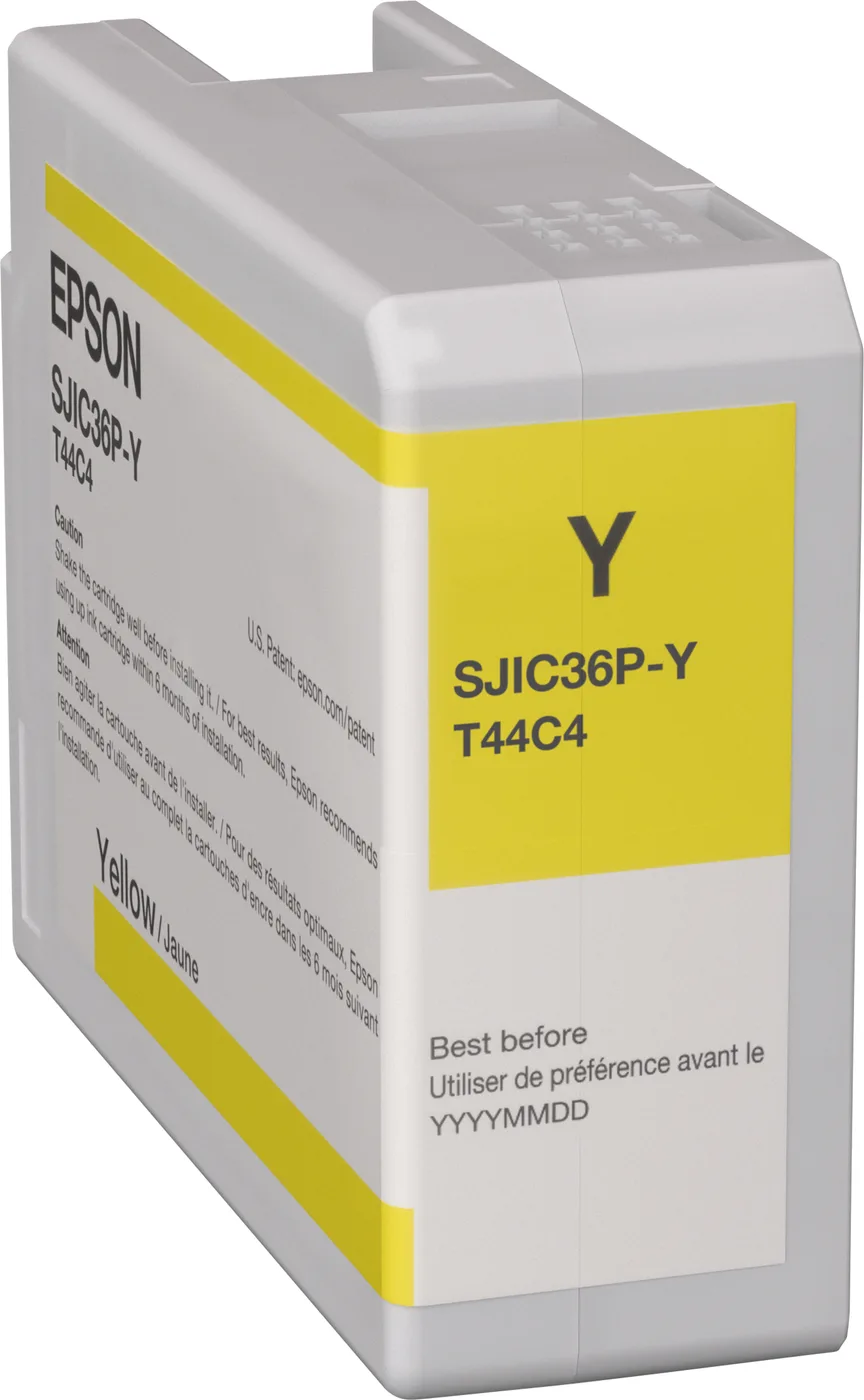 Epson SJIC36P-Y INK CARTRIDGE C6000/SERIES YELLOW — materiał do drukarek etykiet