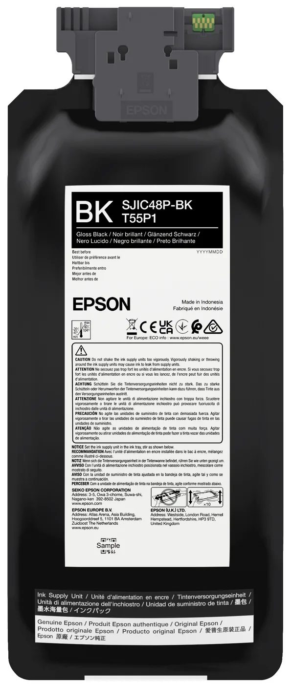 Epson SJIC48P-BK INK CARTRIDGE FOR CW/C8000E BLACK — materiał do drukarek etykiet