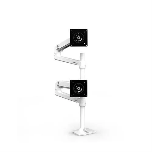 Ergotron LX DUAL STACKING ARM/TALL POLE BWT — uchwyt do monitora