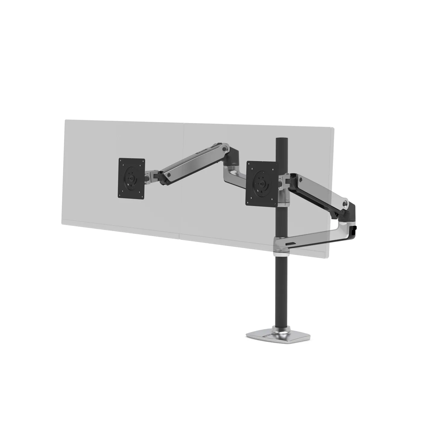 Ergotron LX DUAL STACKING ARM TALL POLE/BLACK ACCENTS POLISHED — uchwyt do monitora