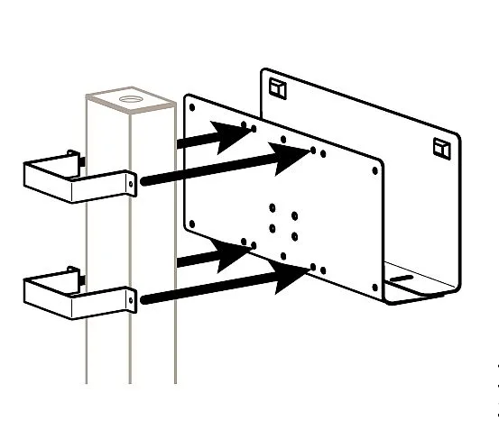 Ergotron BRACKETMOUNT PERIPH TO 3X3 POST/POST — uchwyt do monitora