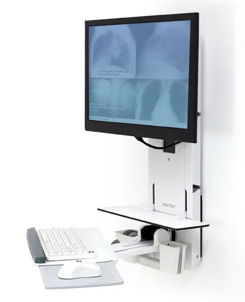 Ergotron PATIENT ROOM VL18 STS WM/BRIGHT WHITE — uchwyt do monitora