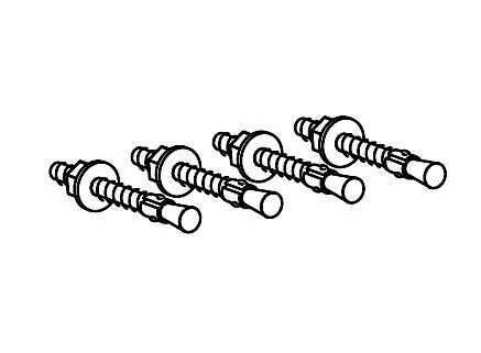 Ergotron KITHARDWARESTUD ANCHORS3/8-16X3 — uchwyt do monitora