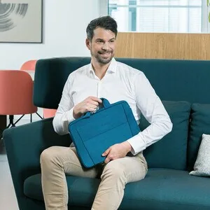 Dicota ECO SLIM CASE BASE 13-14.1 BLUE — torba