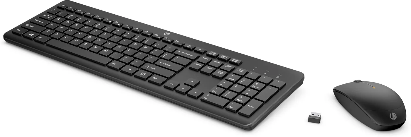 Zestaw bezprzewodowy myszy i klawiatury HP 230 - czarny — klawiatura