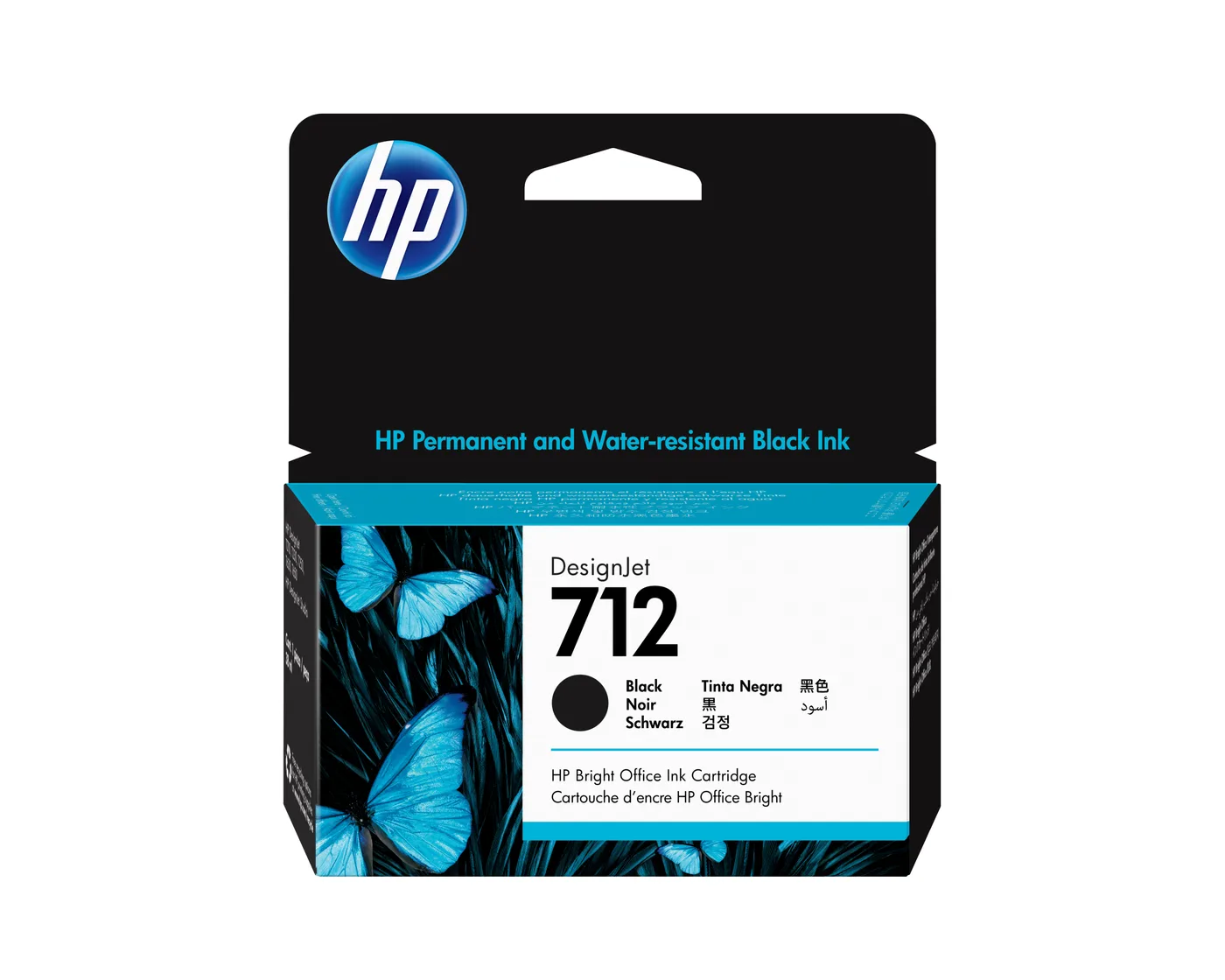 HP 712 38-ML BLACK DESIGNJET/INK CARTRIDGE