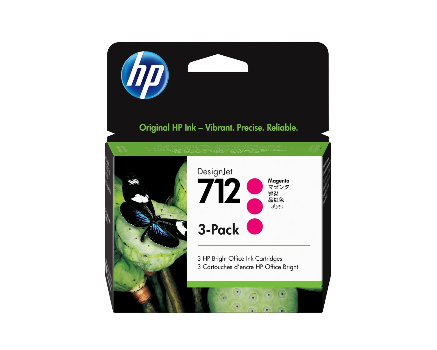 HP 712 3-PACK 29-ML MAGENTA/DESIGNJET INK CARTRIDGE — tusz