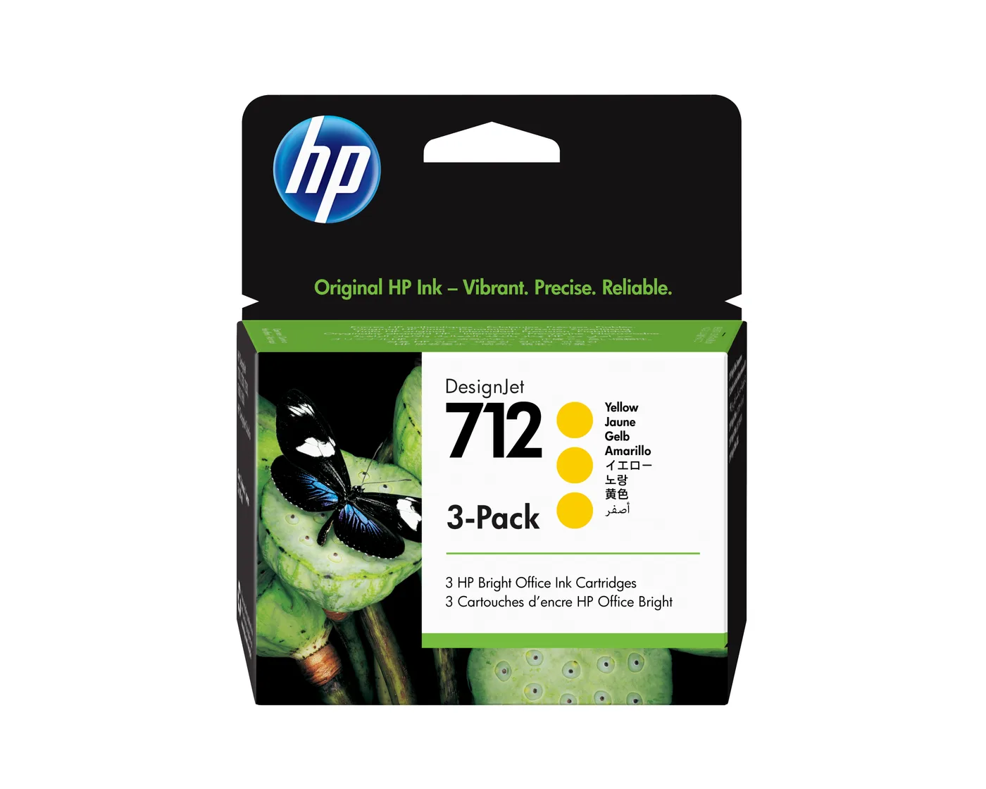 HP 712 3-PACK 29-ML YELLOW/DESIGNJET INK CARTRIDGE — tusz