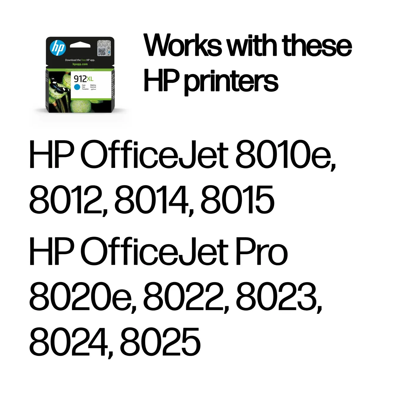 HP 912XL HIGH YIELD CYAN/ORIGINAL INK CARTRIDGE — tusz