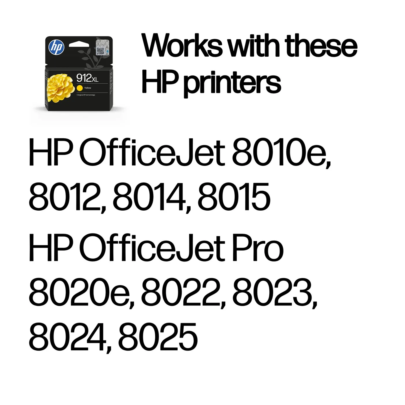 HP 912XL HIGH YIELD YELLOW/ORIGINAL INK CARTRIDGE — tusz