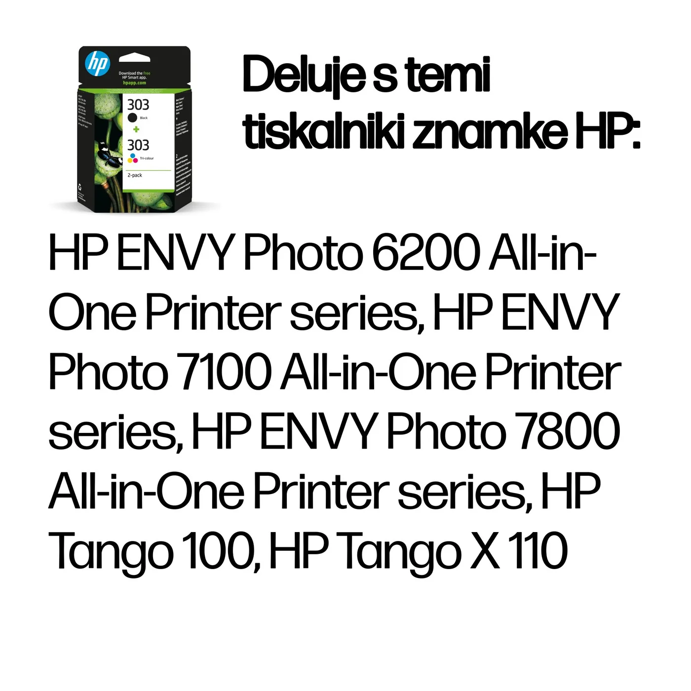 HP 303 2-PACK BLACK/TRI-COLOR/ORIGINAL INK CARTRIDGES — toner