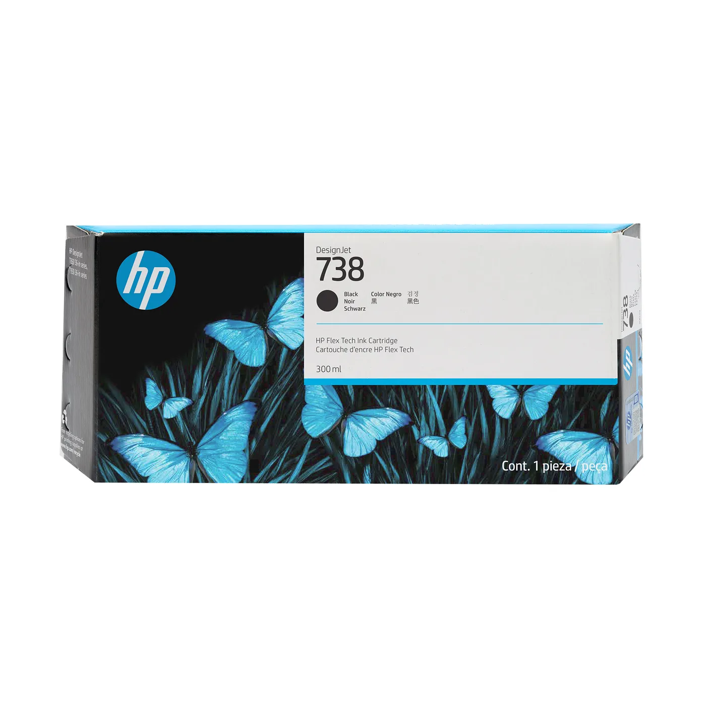 HP 738 300-ML BLACK DESIGNJET INK/CARTRIDGE — tusz