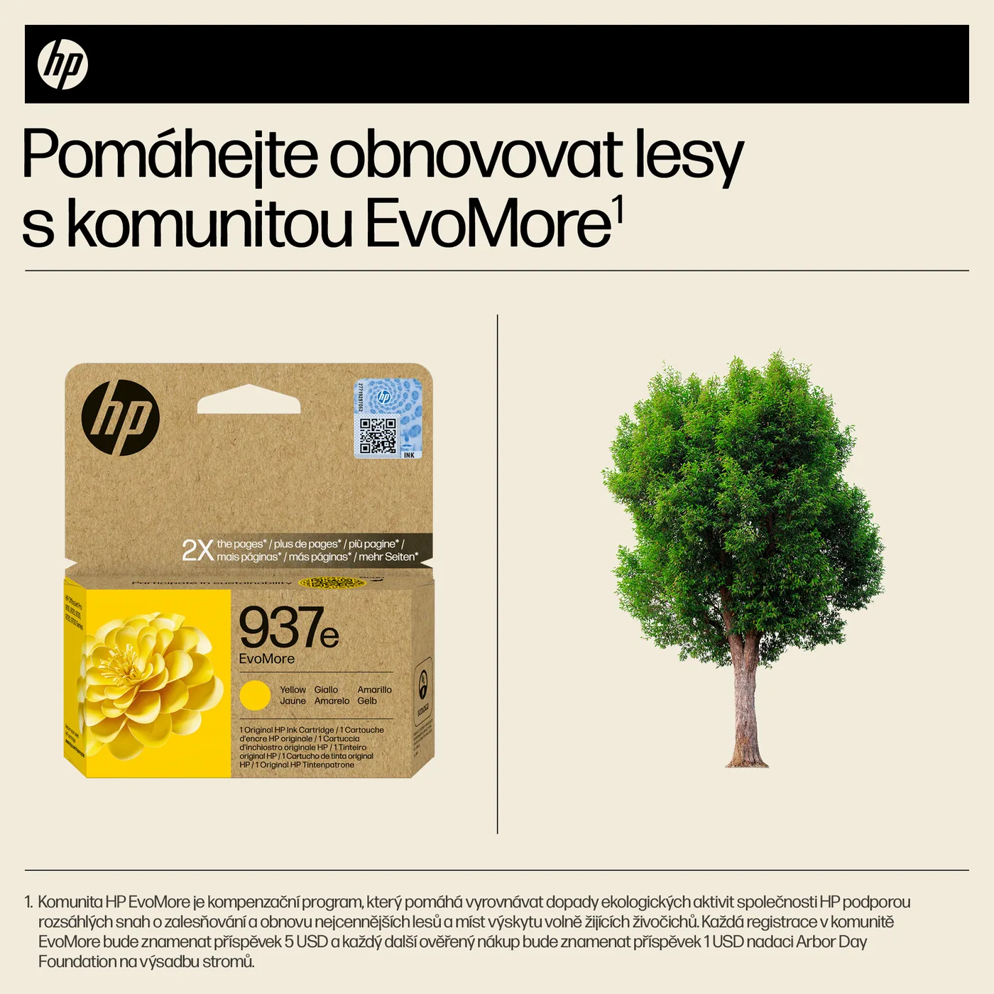 HP 937E EVOMORE YELLOW ORIGINAL/INK CARTRIDGE — tusz