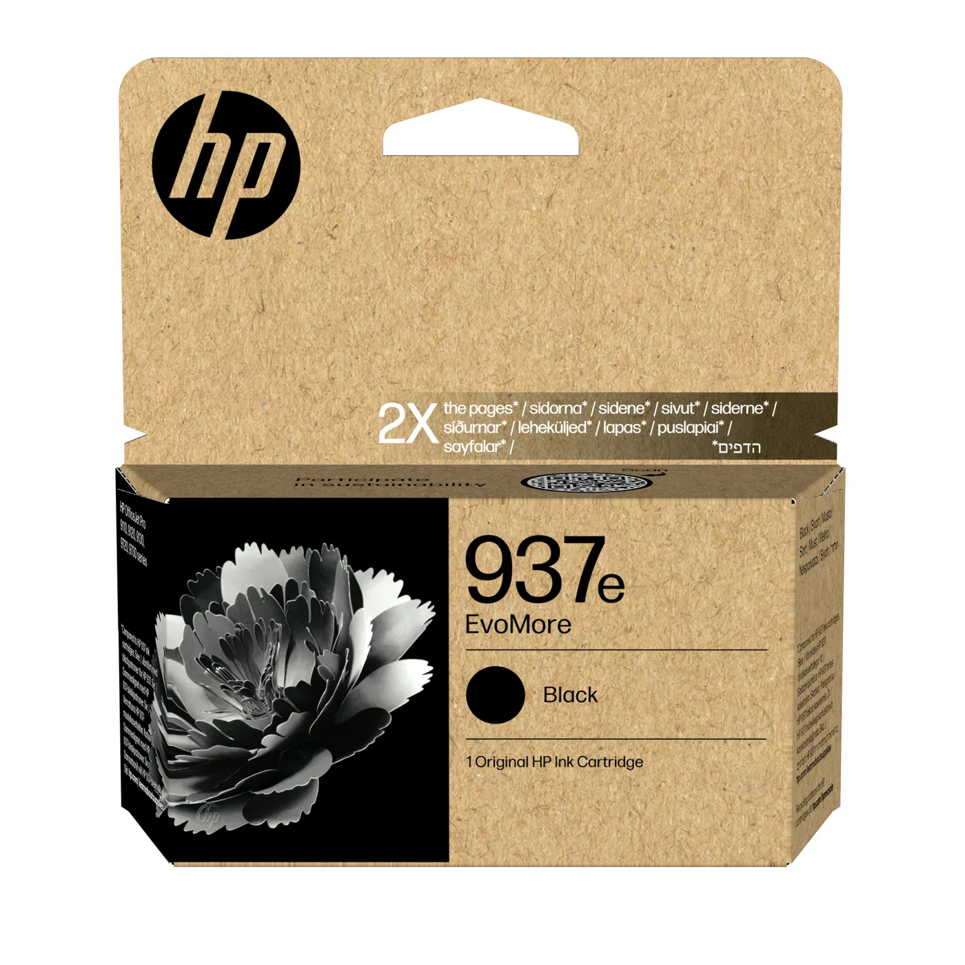 HP 937E EVOMORE BLACK ORIGINAL/INK CARTRIDGE — tusz