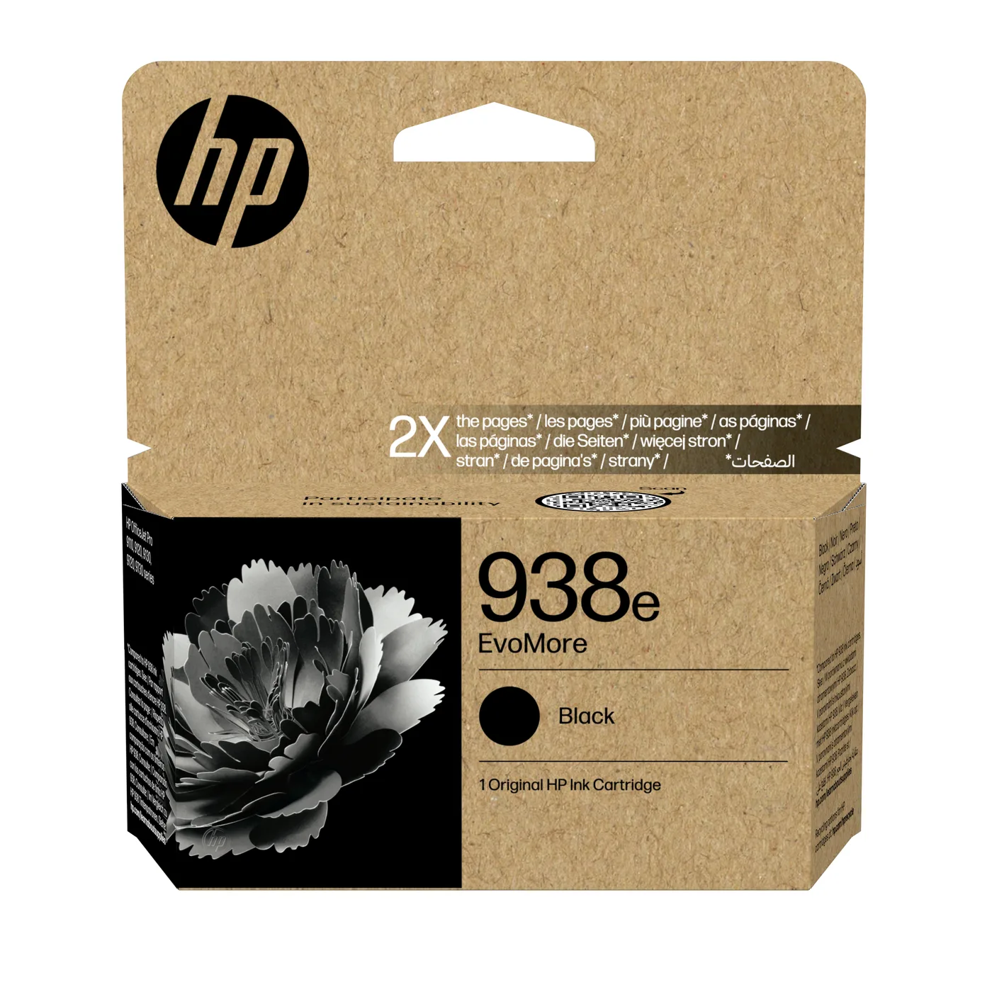 HP 938E EVOMORE BLACK/ORIGINAL INK CARTRIDGE — tusz