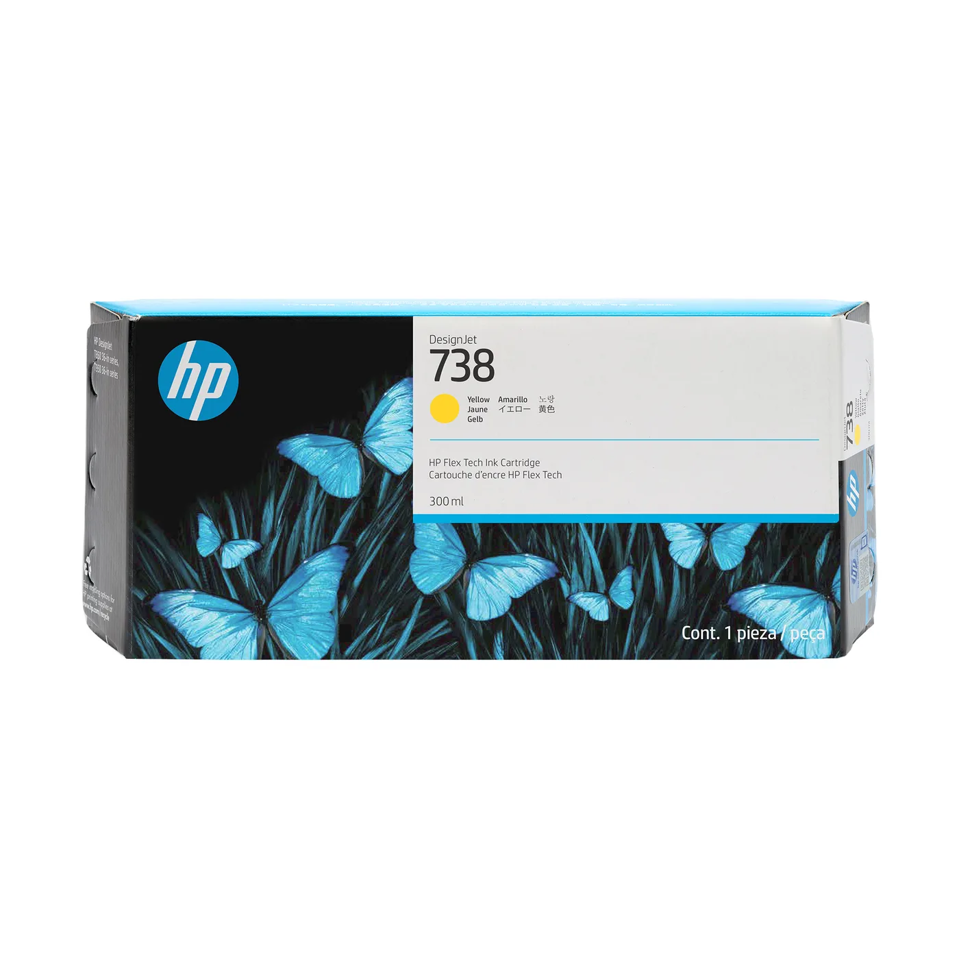 HP 738 300-ML YELLOW DESIGNJET INK/CARTRIDGE — tusz
