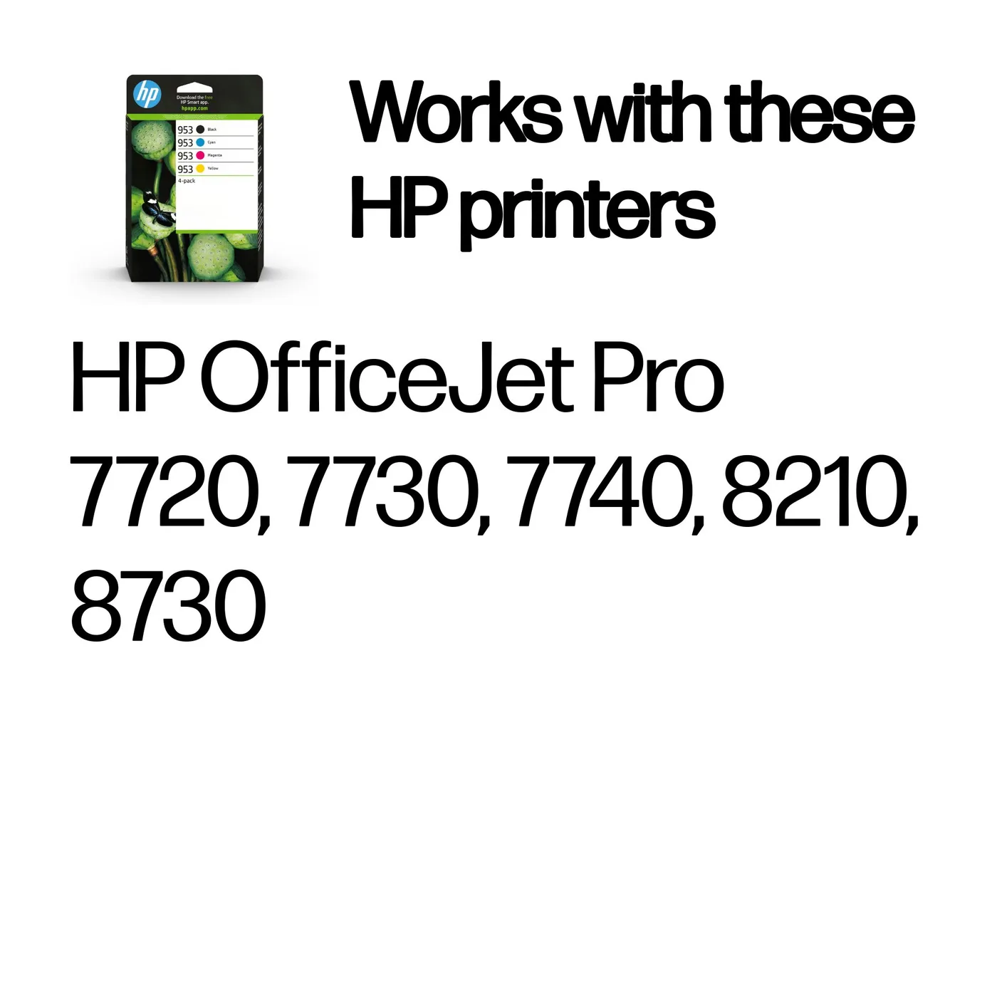 HP 953 4-PACK/BLACK/CYAN/MAGENTA/YELLOW ORIGIN — tusz