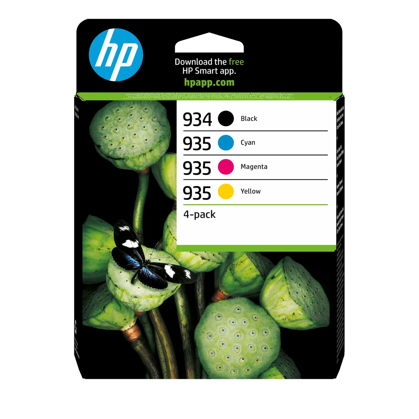 HP 934 BLACK / 935 CMY INK/CARTRIDGE 4-PACK — tusz