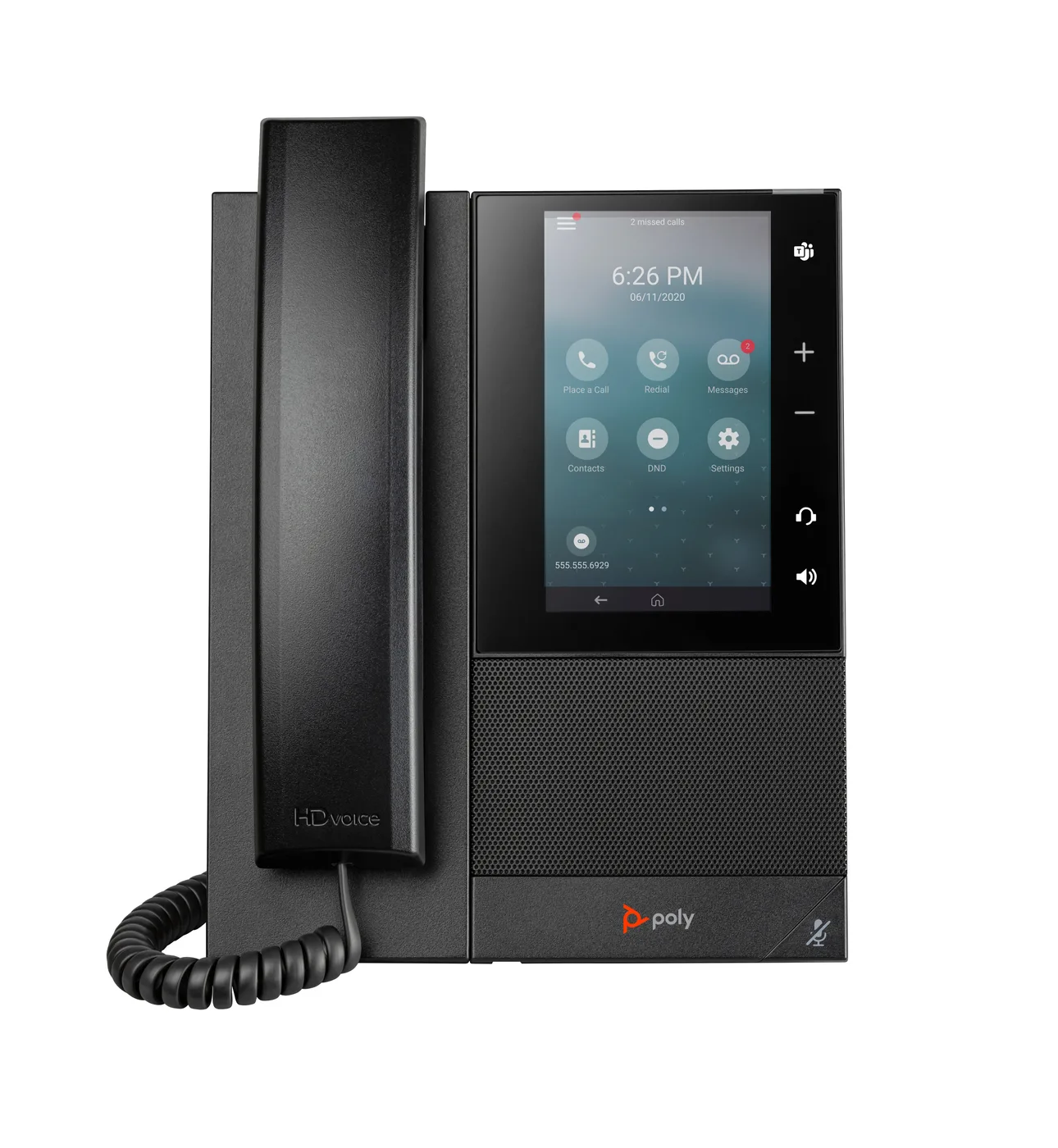 HP Poly CCX 505 Business Media Phone with Open SIP and PoE-enabled — telefon IP