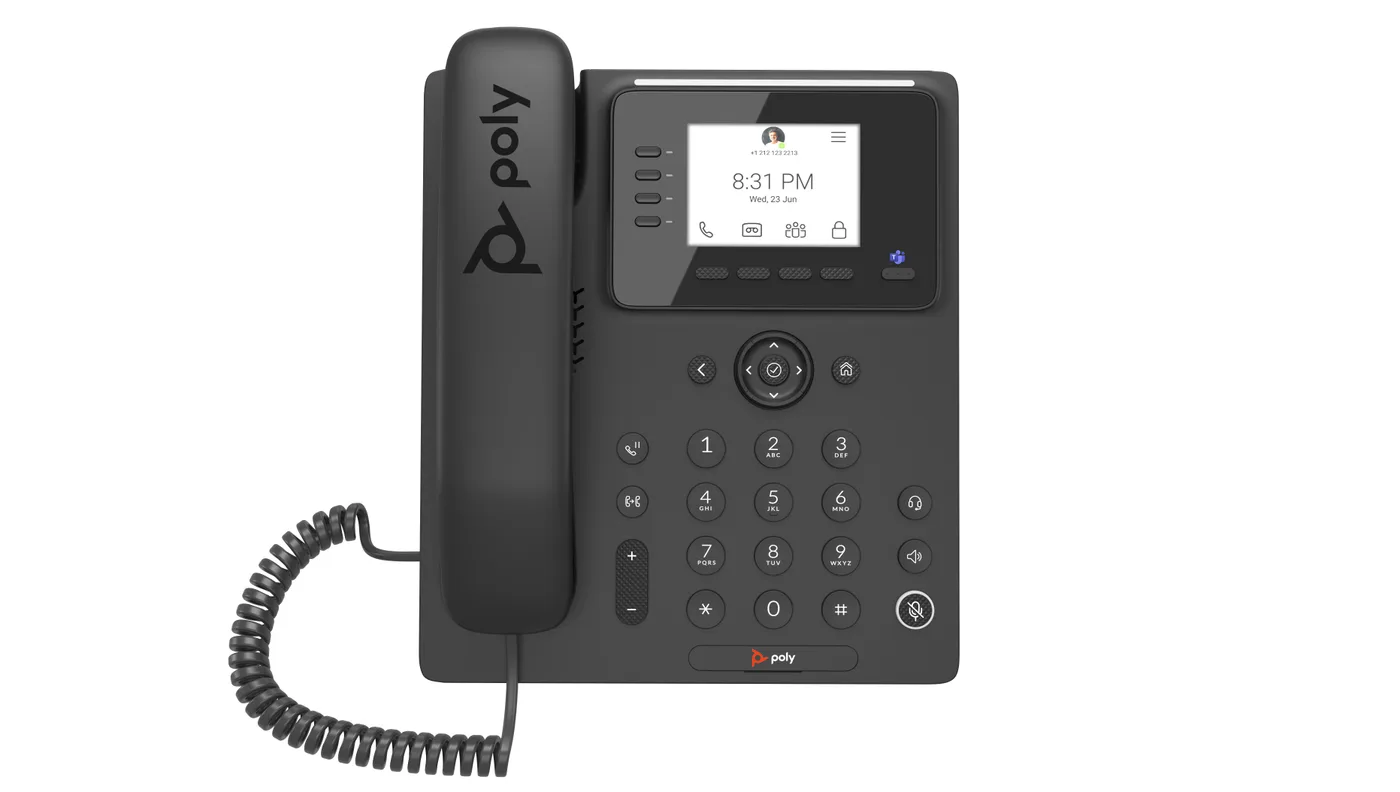 HP Poly CCX 350 Business Media Phone for Microsoft Teams and PoE-enabled No localization — telefon IP