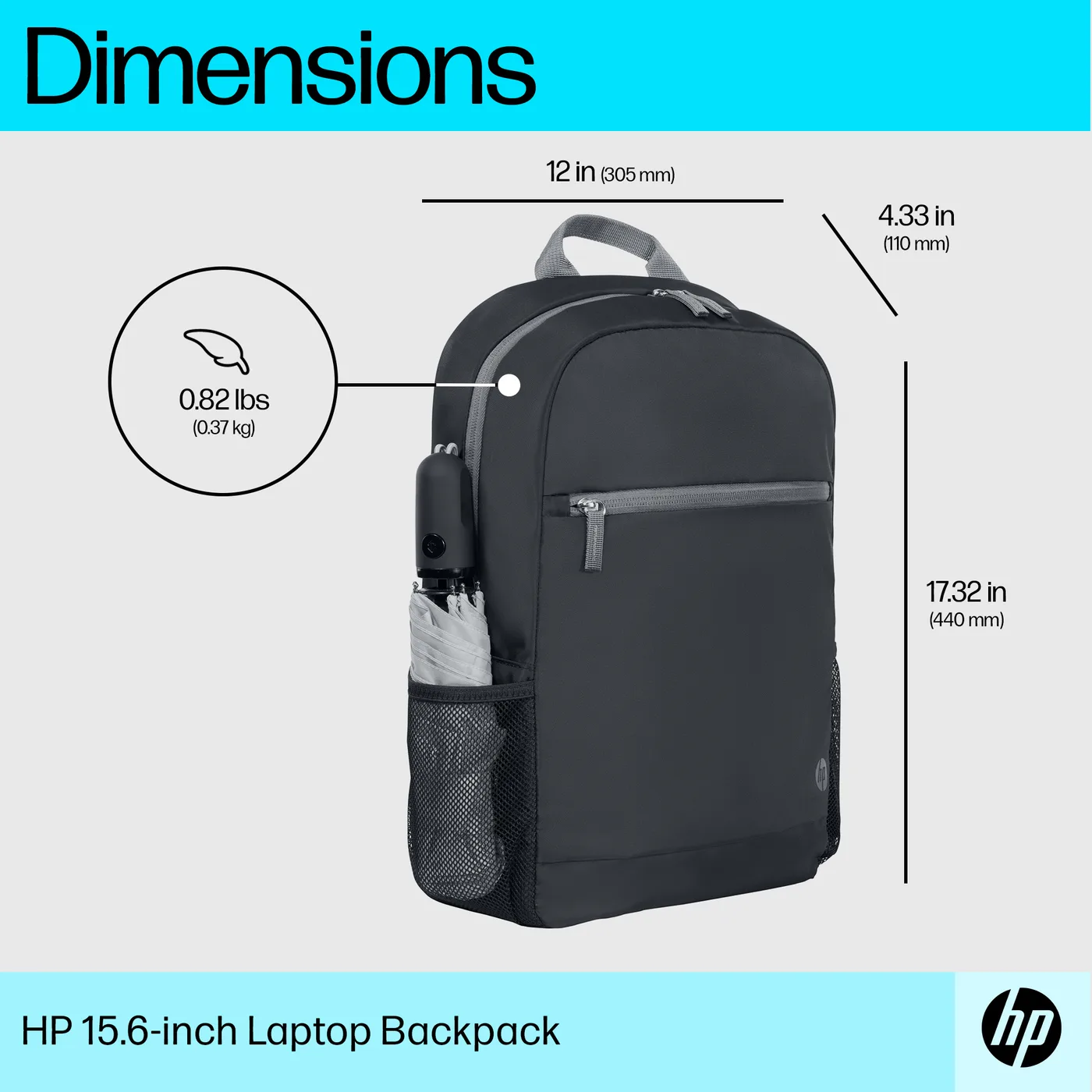 HP 15.6 Laptop Backpack — torba