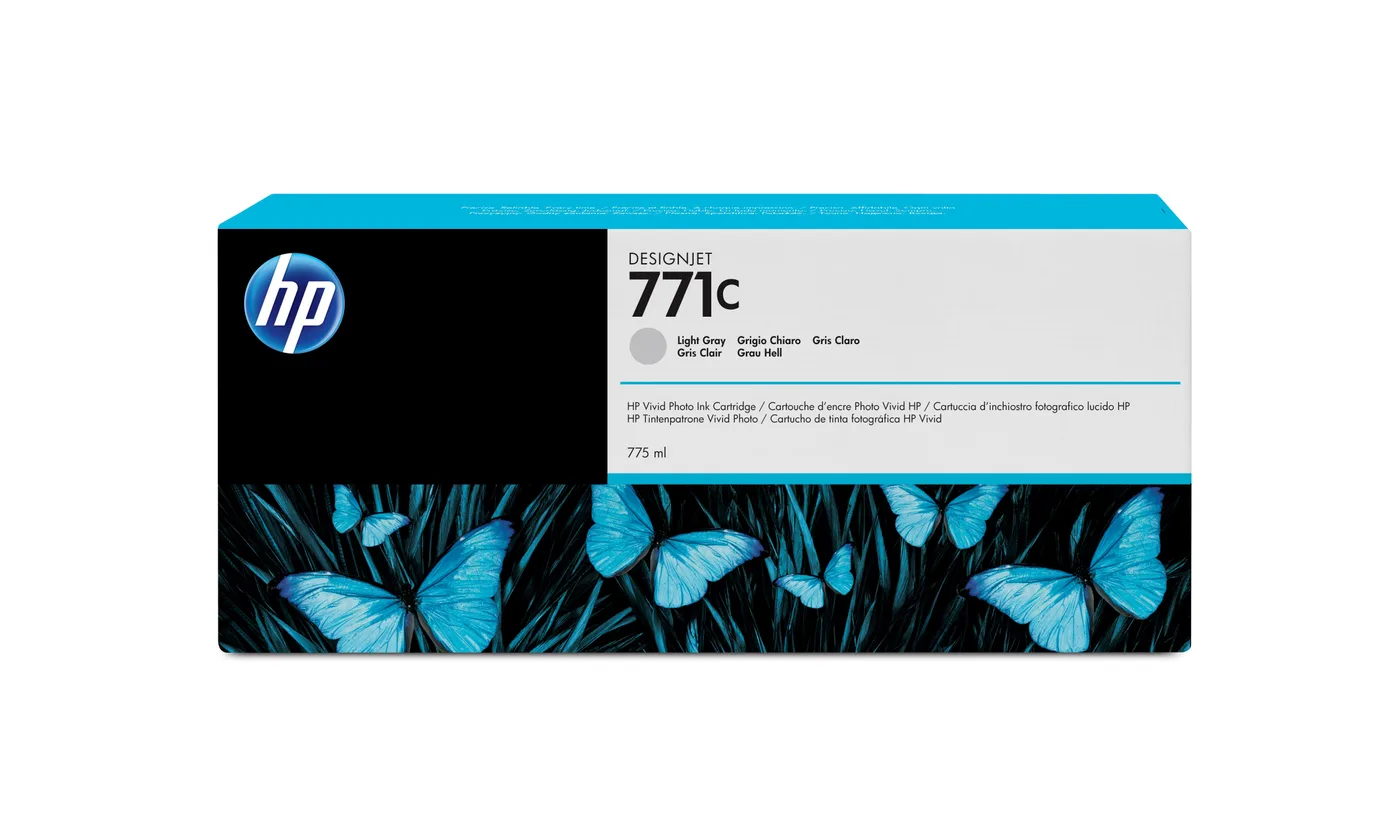 HP INK CARTRIDGE NO 771C/LIGHT GRAY DESIGNJET 775-ML — tusz
