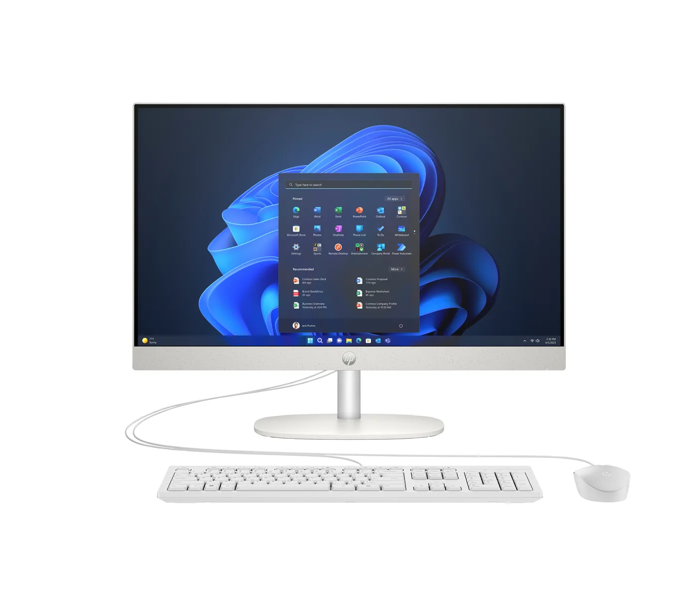 HP ProOne 240 G10 AIO 23.8 FHD IPS AG 250n U5-125U 16GB 512GB Win11P 3/3/3 White — komputer stacjonarny