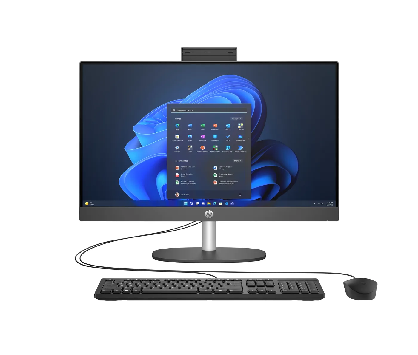HP ProOne 240 G10 AIO 23.8 FHD IPS AG 250n U5-125U 16GB 512GB Win11P 3/3/3 — komputer stacjonarny
