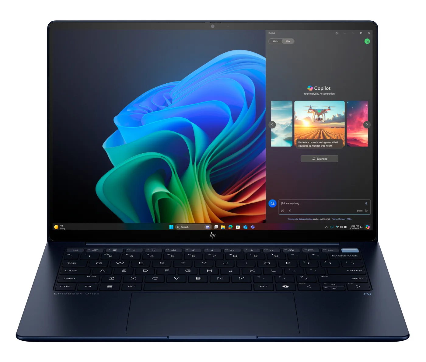 HP EliteBook Ultra G1i 14 BV 2.8K (2880x1800) OLED+LBL UWVA 400 120Hz bnt OLED AI U5 228V 32GB 512 Win11P 3/3/3 Blue Magn — laptop 512 GB